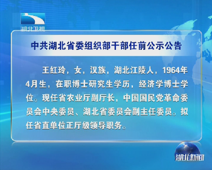 湖北省组织部最新公示揭示人才队伍建设新动态